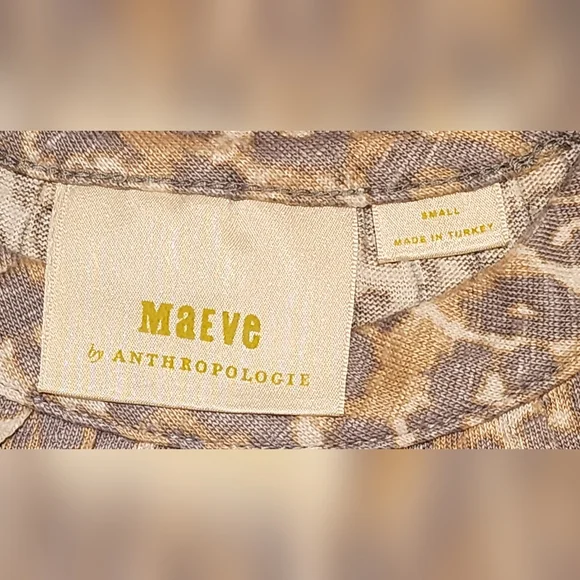 Maeve by Anthropologie Leopard Print Women's Blouse, Puff Sleeve Top, Si… - Picture 8 of 10